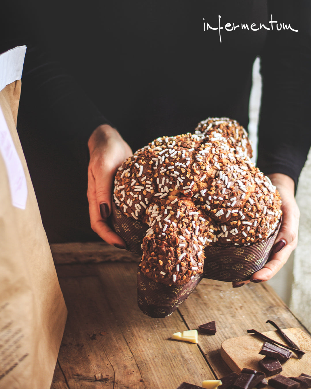 Osterkuchen - Schokolade "Colomba ai tre Cioccolati" 750g - INFERMENTUM