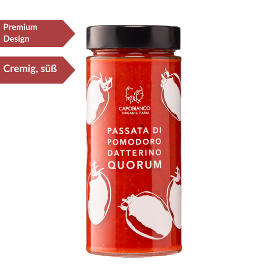 Passierte Tomaten "Datterino Quorum" 550ml Prestige - CAPOBIANCO