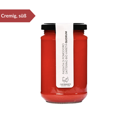 Passierte Tomaten "Datterino Quorum" 580ml Tradizionale - CAPOBIANCO