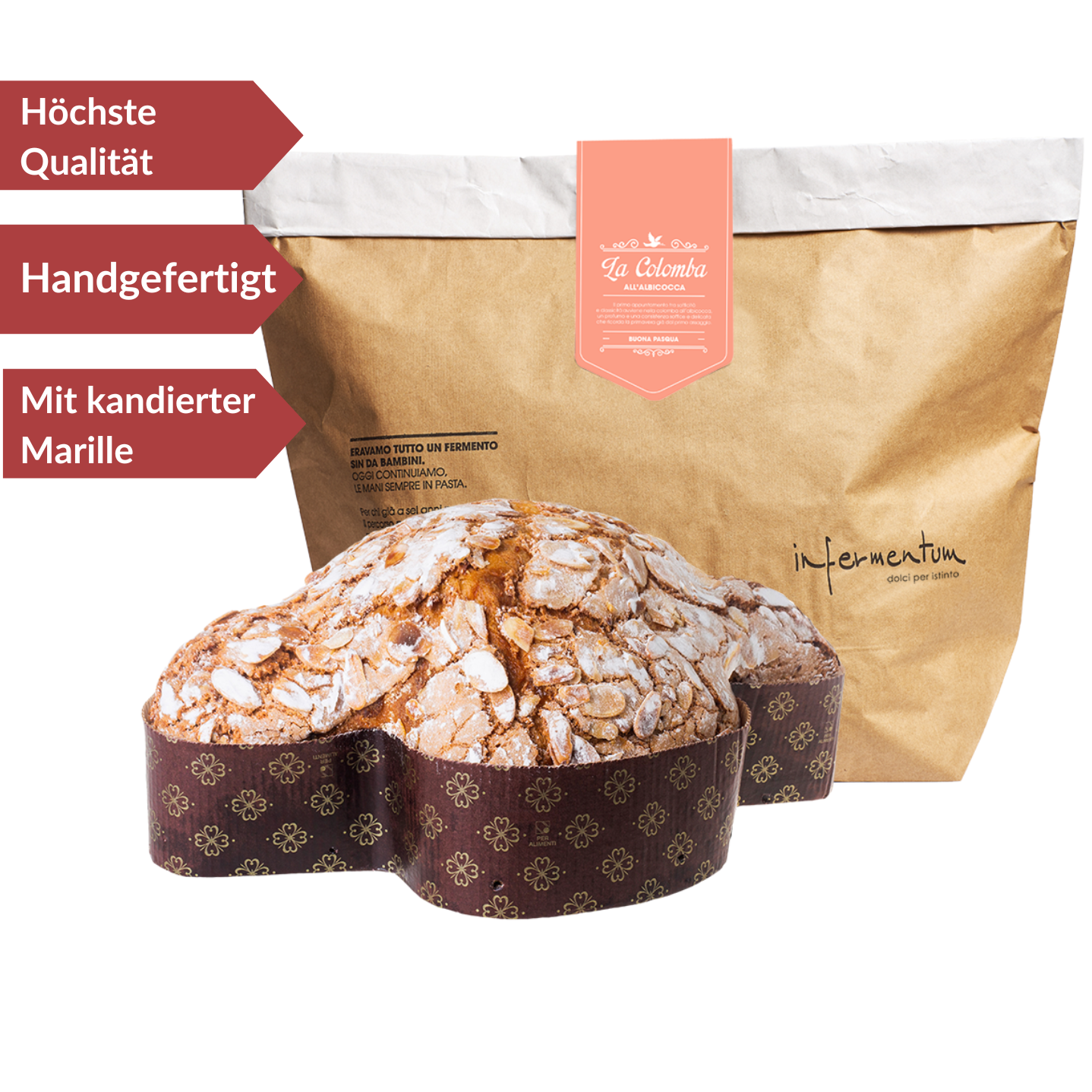 Osterkuchen - Marille "Colomba all´Albicocca" 750g - INFERMENTUM