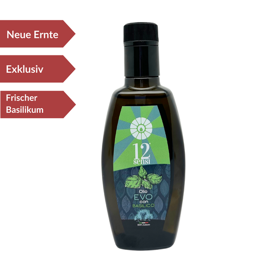 Olivenöl 12Sensi Extravergine Basilikum 250ml